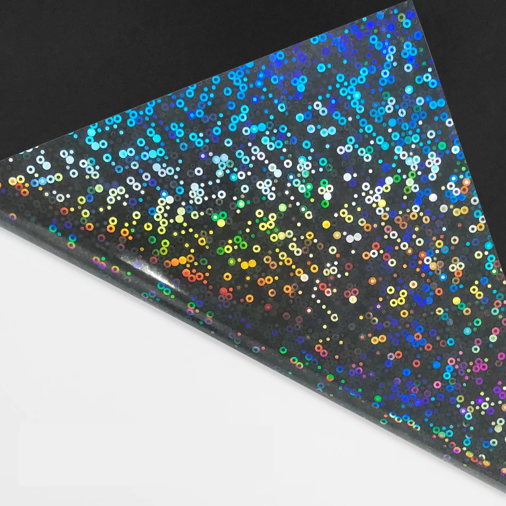 10 Sheets Glossy Transparent Holographic Self-Adhesive Laminating Film - A4 Size