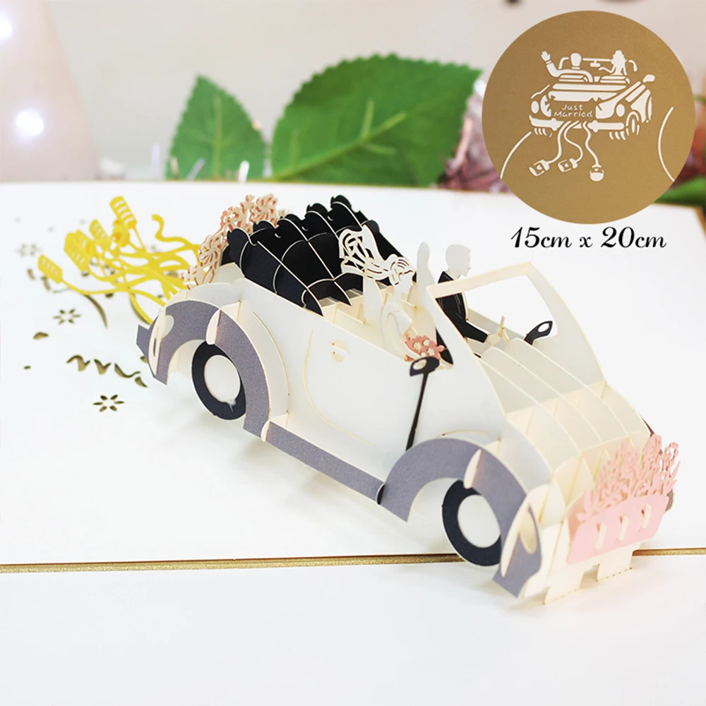 3D Creative Card for Wife and friend Valentines Day Gift Wedding Invitation Customized Card Thank You Postcard Greeting Cards Wedding Invitations Thank You Cards