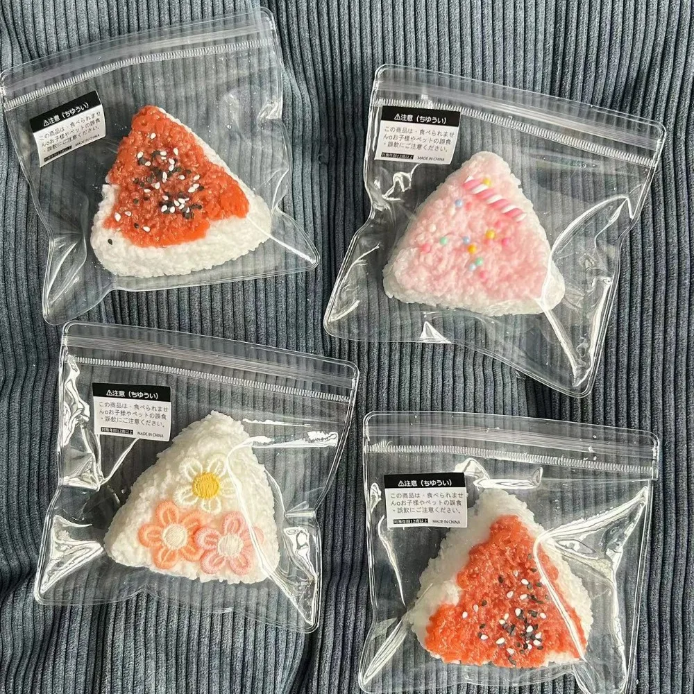 Triangles Sesame Rice Balls Sushi Silicone Elastic Pinching Fingertips Fidgety Toys Adult Stress Relief Kdis Gifts Squishy Toys 3