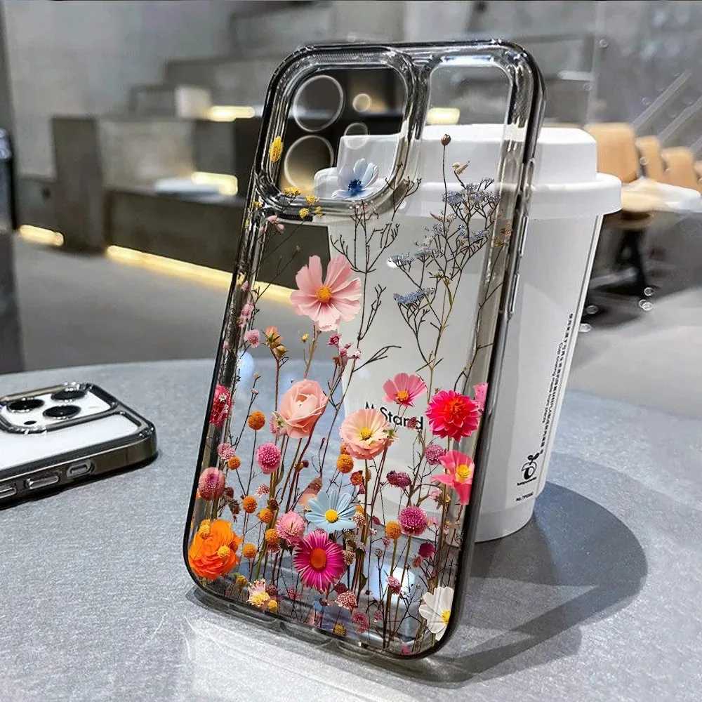 Botanical Abstract Clear Soft Phone Case