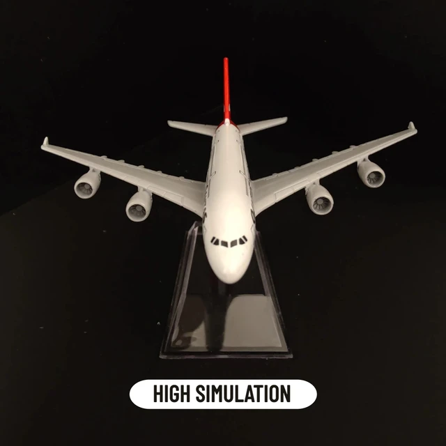 Scale 1:400 Metal Aircraft Model, Qantas A380 Airplane Diecast Plane Aeroplane Home Office Decor Mini Moto Toys for Boy 6