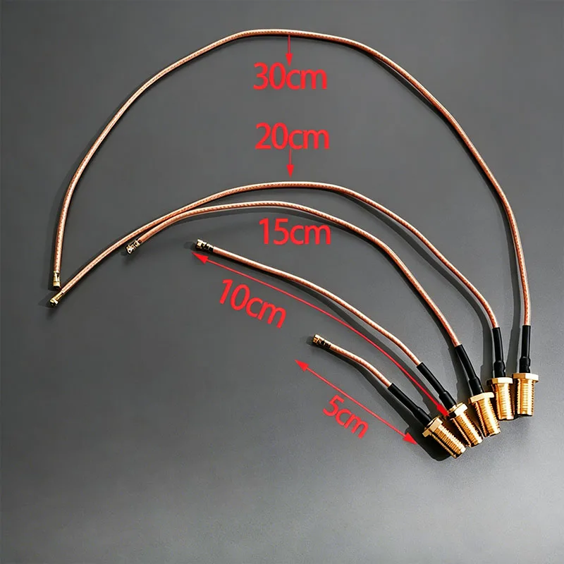 1PC SMA 여성형 벌크헤드-마이크로 RF 커넥터 RG178 1.13mm 15cm WiFi 안테나 피그테일 연장 케이블