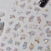 1pcs 5D Japanese Kawaii Dream Nail Art Stickers Flower Bird Snowflakes Butterfly Nail Decoration Adhesive Decals DIY Accessories 1