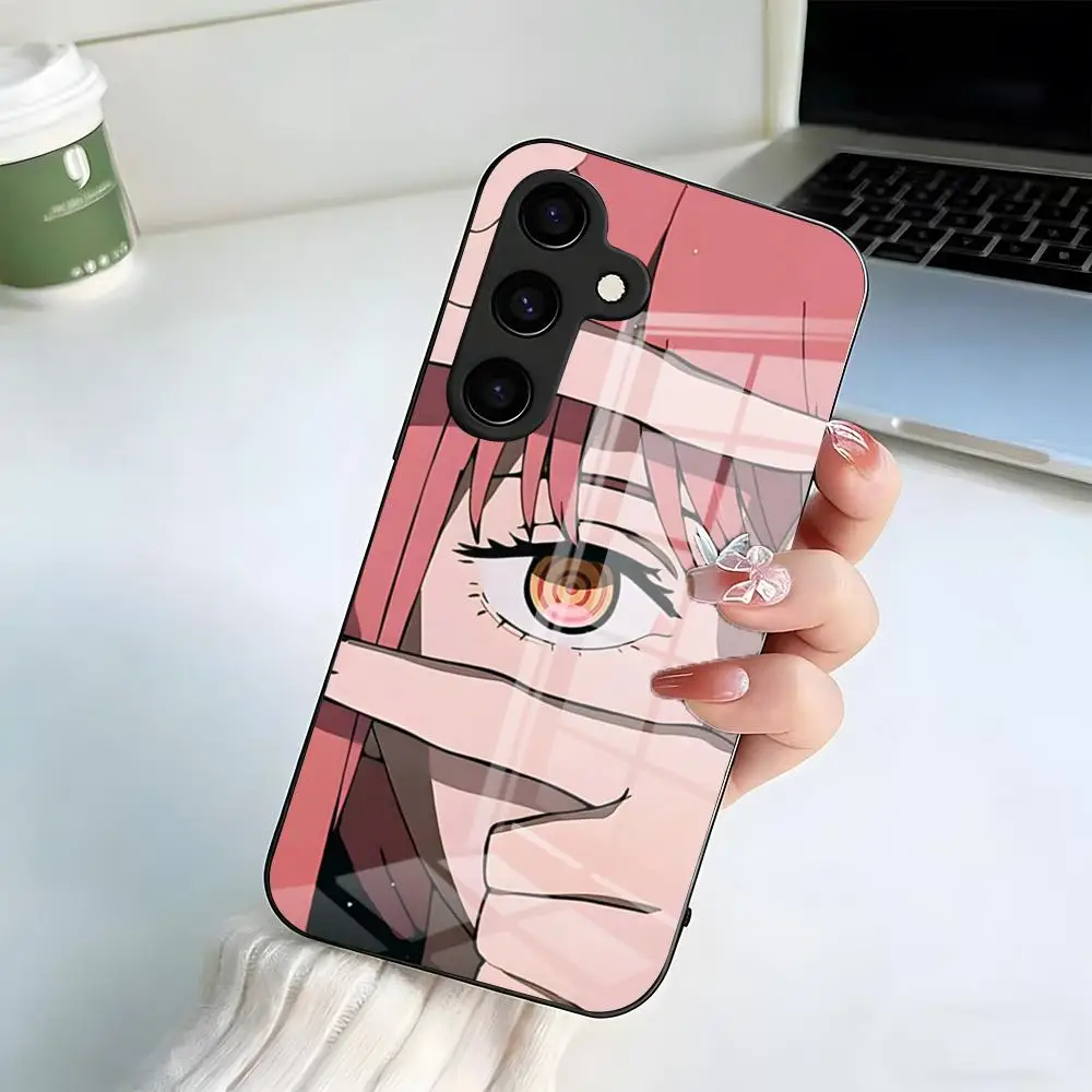 Chainsaw Man Makima Shockproof Glass Phone Case