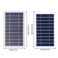 Panneau solaire 2W 5W avec USB, étanche, pour randonnée en plein air et Camping, batterie Portable, batterie de chargement pour téléphone Portable, panneau de charge 5V 5