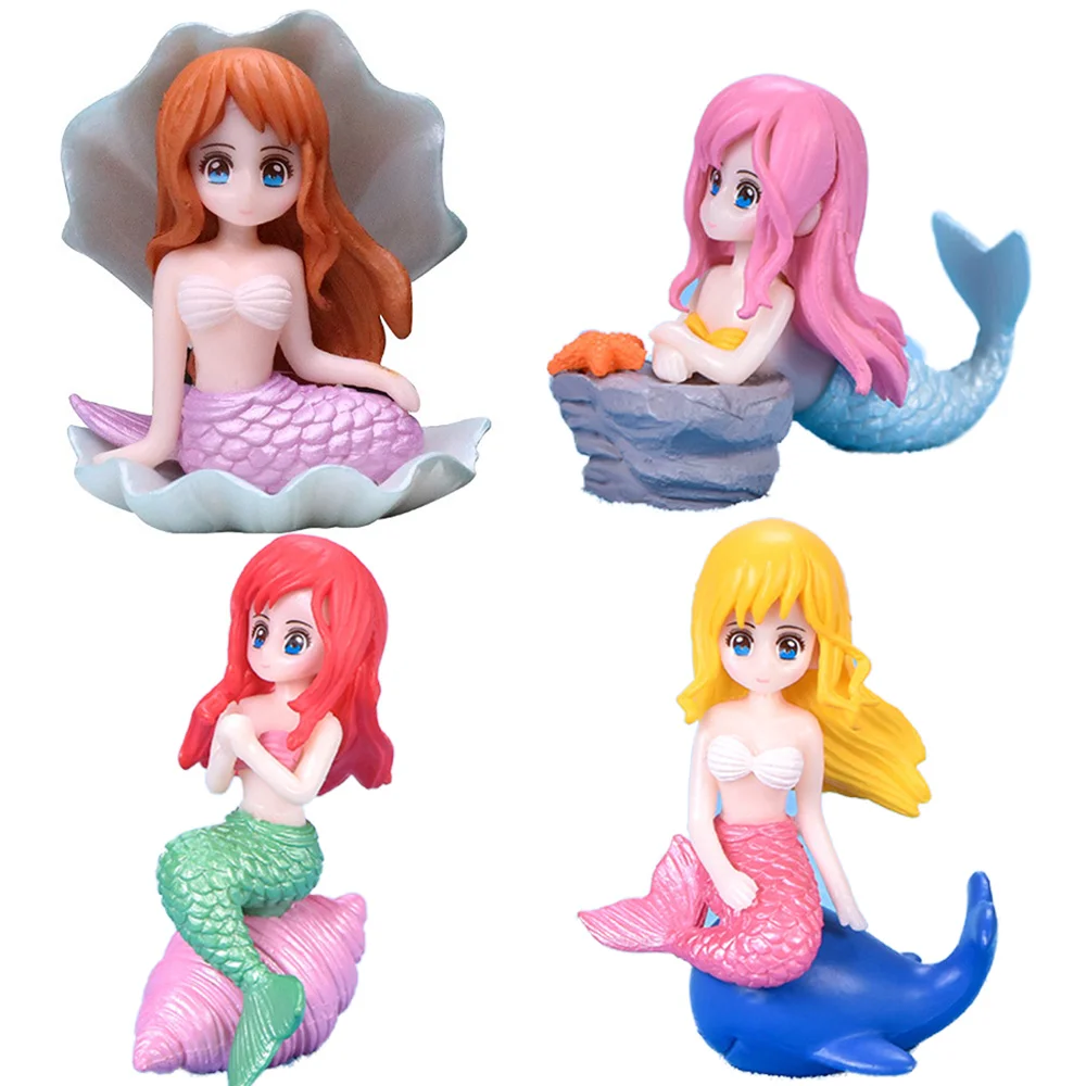 

Honbay 1PCS Little Mermaid Cake Topper Under the Sea Theme Cake Decoration Mini Mermaid Figurines for Birthday Baby Shower Party