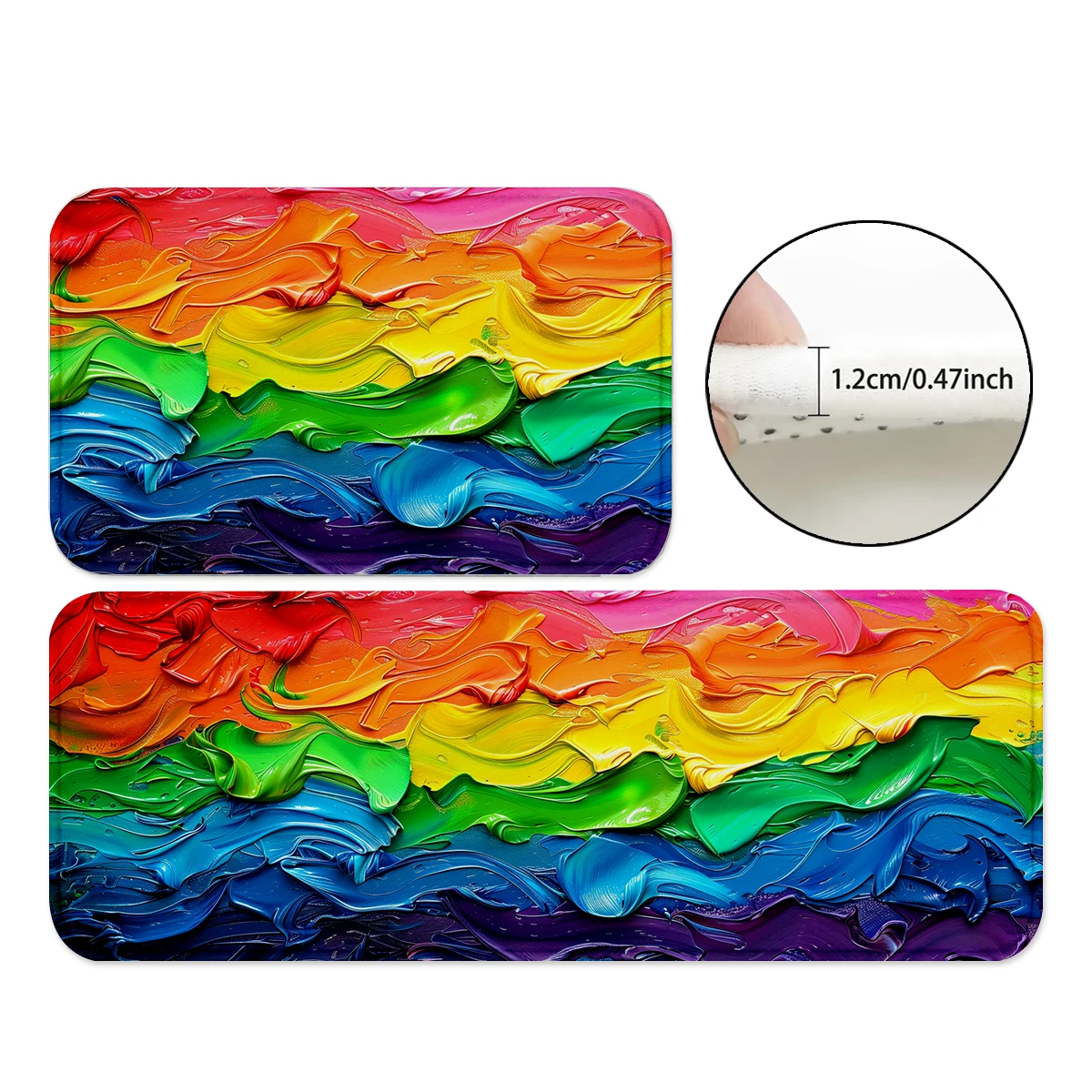 

Rainbow Mats Rugs, Non-Slip Backing Rugs, Water Absorbent Carpet for Playroom, Classroom, Bathroom, Dining Table, Kitchen