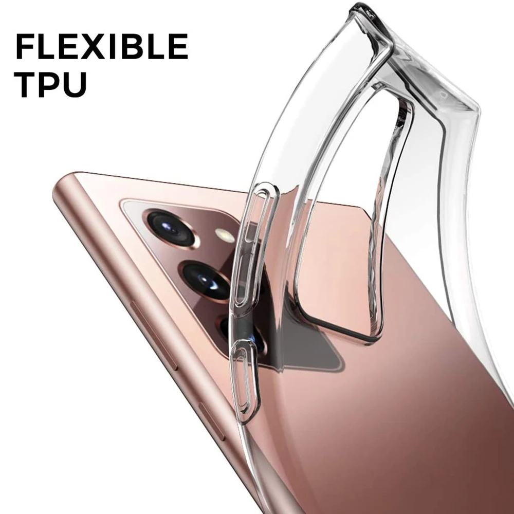 Transparent Silicone Full Cover Clear Soft Phone Case, Thin and Durable