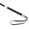 57CM Cat Shape Top Leather Long Straight Whip Riding Crop Flogger Dressage Whipps Paddle Slapper Horse Training 4