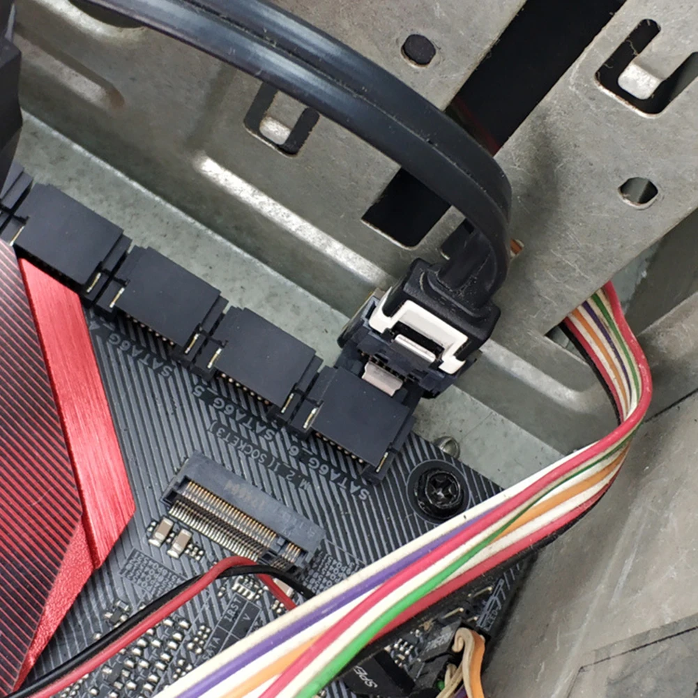 SATA 7Pin Female To 7pin Male Adapter 90 Degree SATA Adapter 6Gbps Connector Up /Down Mainboard Motherboard for Desktops SSD HDD