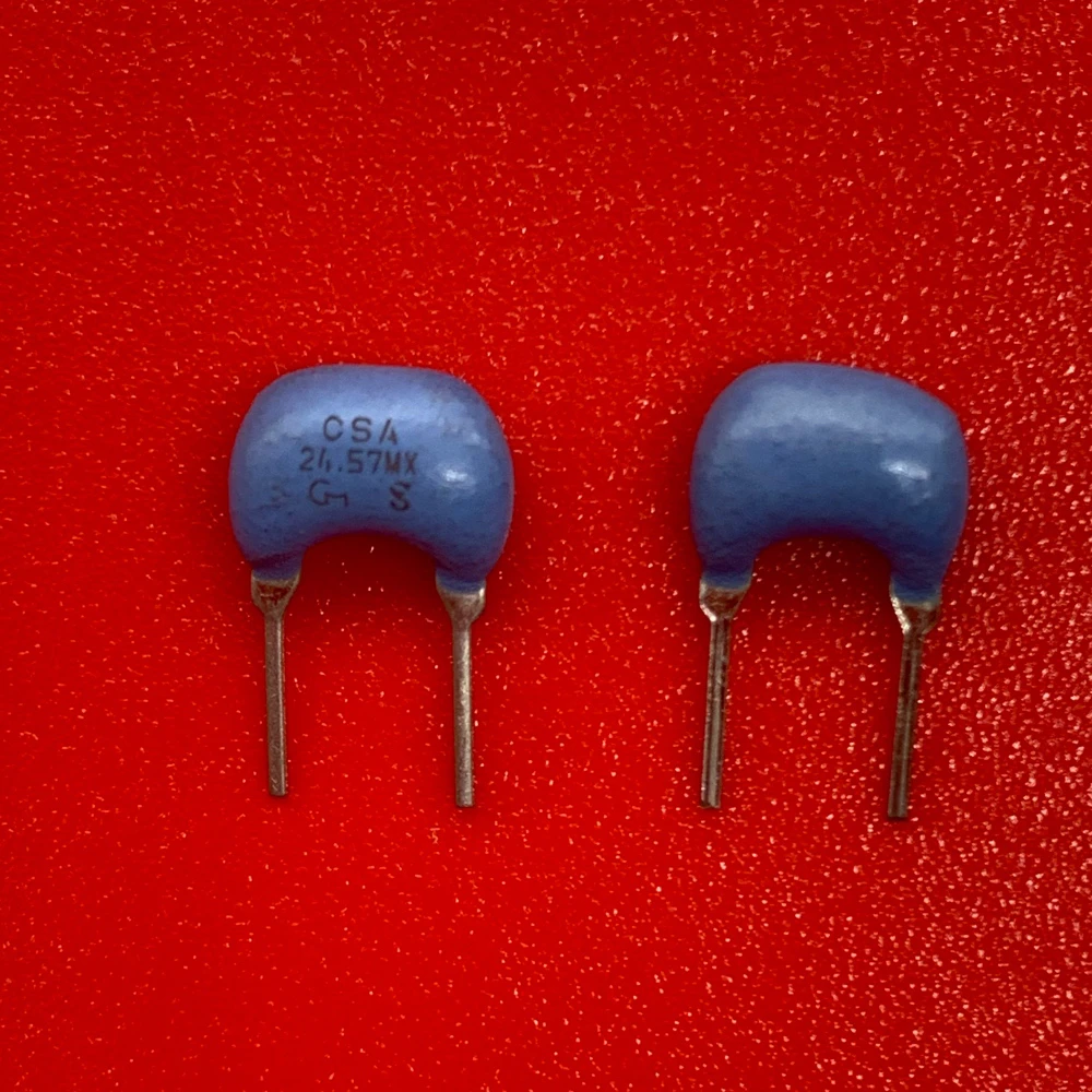 Murata ceramic crystal oscillator CSALA24M5X55-BO CSA24.57MXZ 24.57MHZ straight plug 2 feet 50PCS