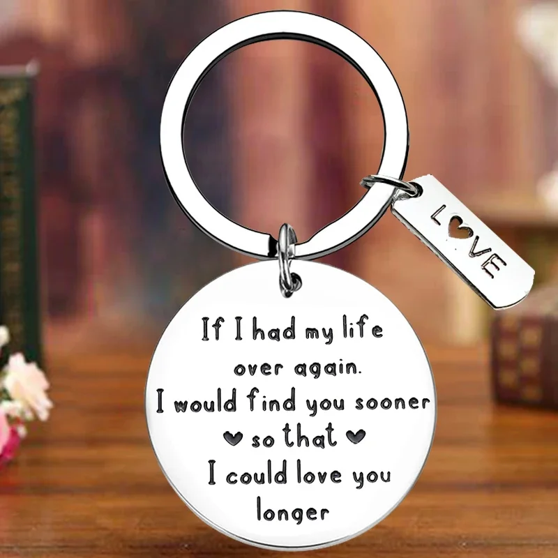 

Metal Valentine's Day Gifts Keychain Husband Boyfriend Gift Key Chain Pendant Couple Lover Gift