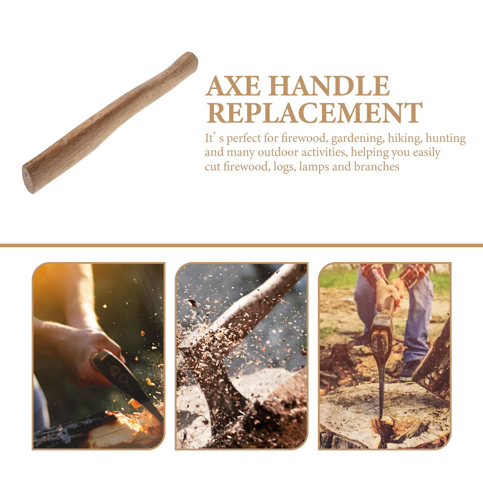 Ax Claw Hammer Handle Replacements Handle Replacements Fitting for Carpenter Tools Firewood Replacement Accessory Wooden 4
