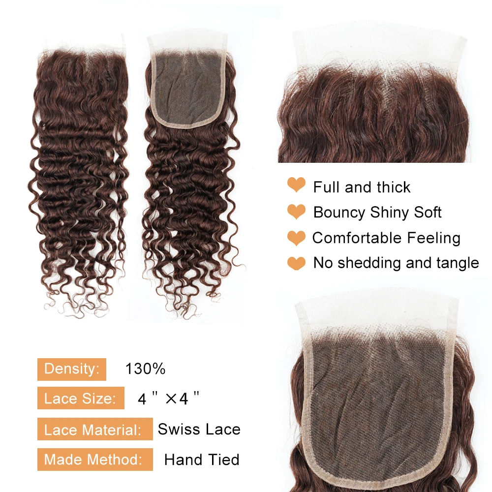 4*4 Lace Closure Water Wave Hair 10-20 inch Remy Human Hair Closure human hair extensions human hair closure human hair lace product