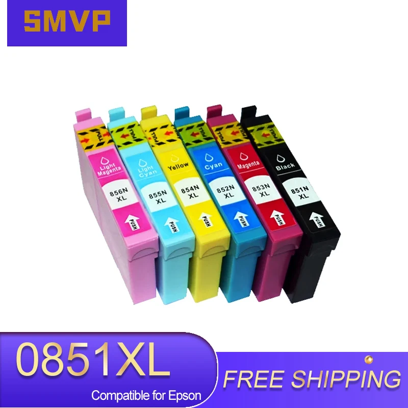 

Color Compatible ink cartridges For Epson T0851 T0852 T0853 T0854 T0855 T0856 For EPSON Stylus Photo 1390 printer 0851XL-T0856XL