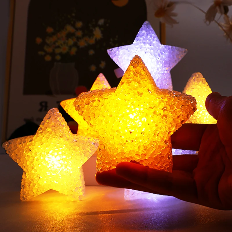 Handhold LED Star Lamp Mini Cartoons Star Night Lights Battery