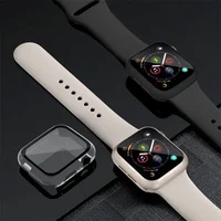2 pièces verre trempé + couvercle pour boîtier de montre Apple 44mm 40mm 42mm 41mm 45mm PC protecteur d'écran pare-chocs iWatch série 9 8 7 6 5 3 se 2
