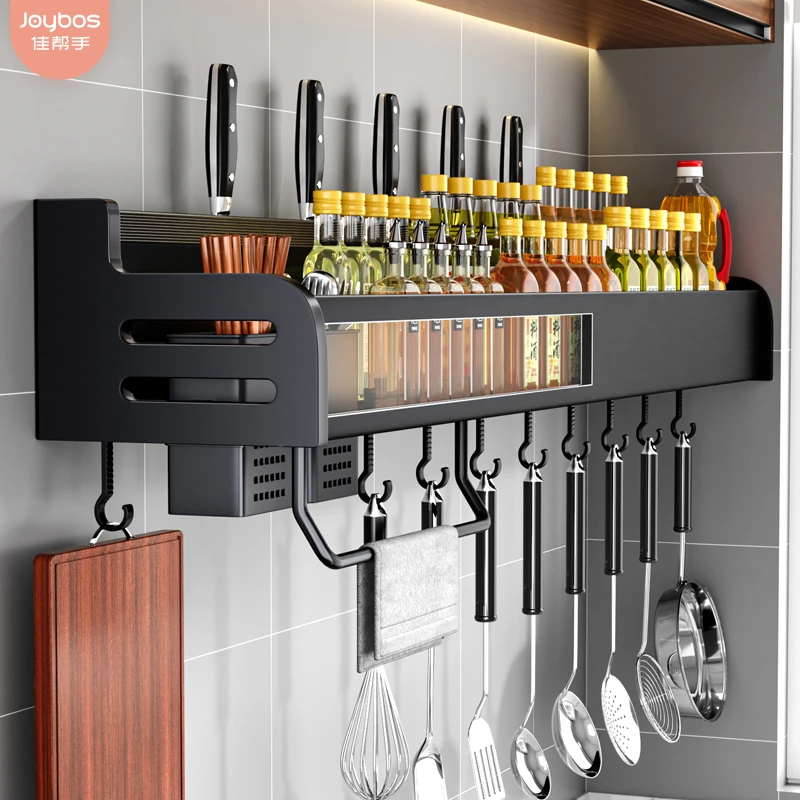 Joybos Multipurpose Kitchen Rack Wall mounted Aluminum Kichen Organizer