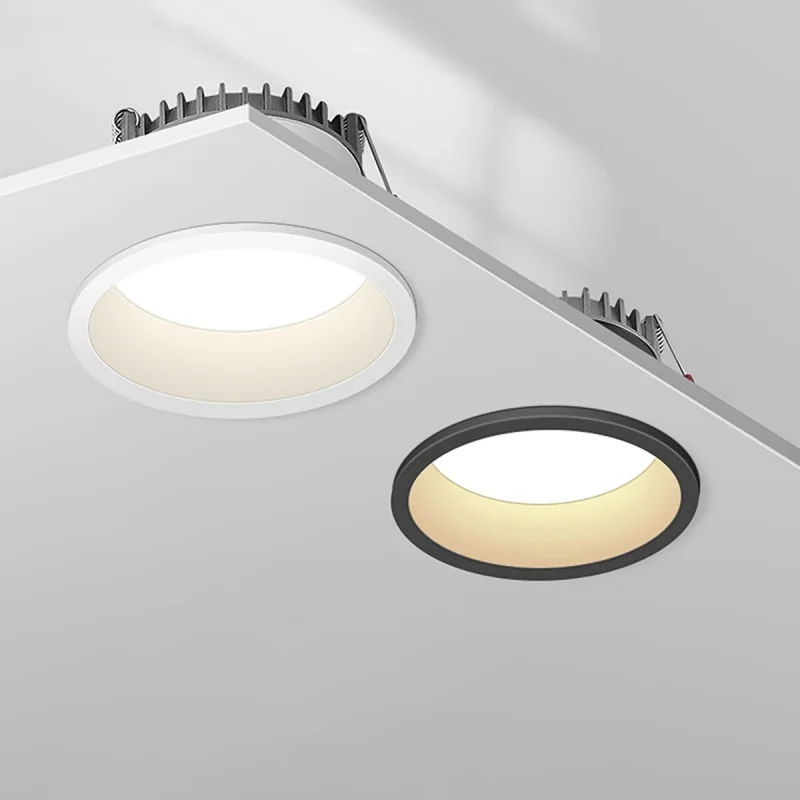 Recessed Anti-glare LED COB Downlight 12W 15W 18W 24W Dimmable 85-265V Ceiling Lamp Spot Light Home Living Room Bedroom Lighting