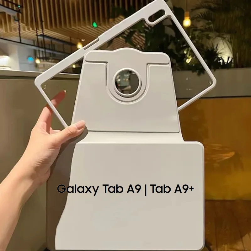 

For Samsung Galaxy Tab A9 Plus 360°Rotation Clear Case Stand Full Cover for Galaxy Tab A9+ 11'' A9 8.7" X110 X115 Tablet Case