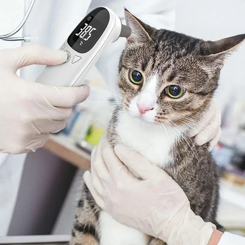 Animal Thermometer Pet Dog Cat Ear Digital Thermometer For Cats Non-Contact Electronic For Home and Clinic Use