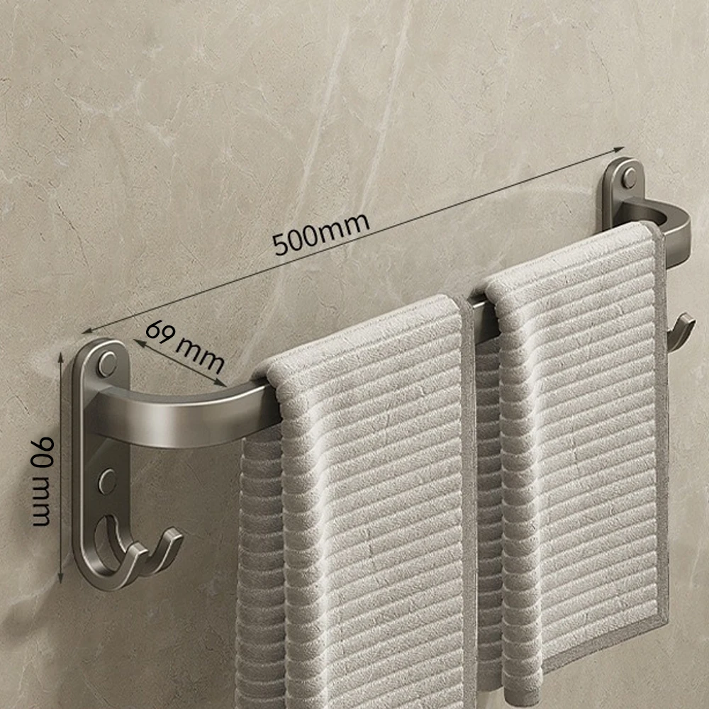 Bath Towel Bars Towel Racks for Bathroom Lavatory Wall Mount Towel Hanger Space Aluminum Holder Rail towel rack,towel holder,bathroom facilities