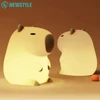 Cute Capybara Night Light Novelty 2 Levels Dimmable Nursery Snail Nightlight Rechargeable Touch Lamp for Kids Room Decor 1