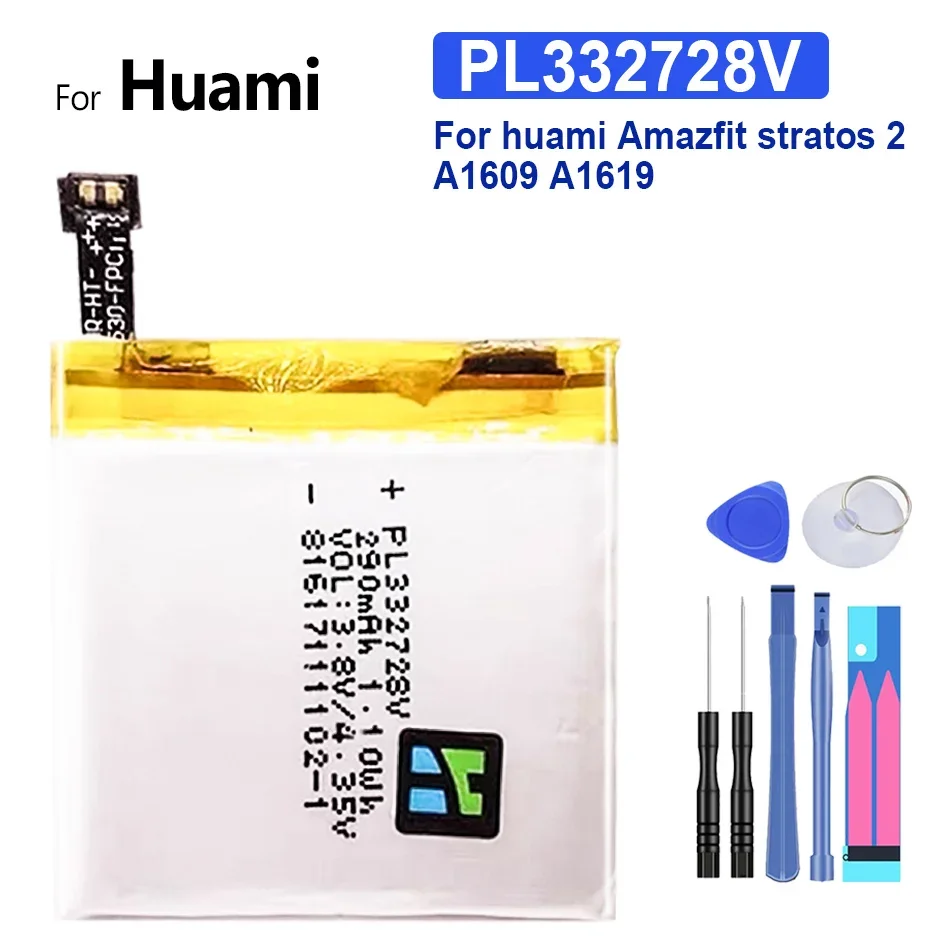 Аккумулятор для часов Huami Amazfit T-rex Pro/Res Sport 2/verge Lite Global/Stratos II 2 A1609/для Amazfit Ares Bip GTR/спортивные часы