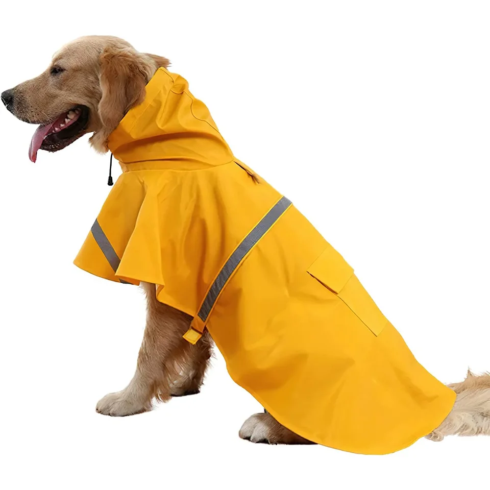Fashionable Reflective Pet Hooded Raincoat