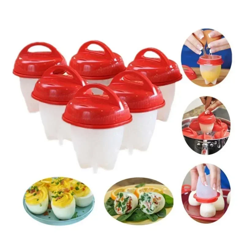 1pc Silicone Egg Poacher Non-Stick Egg Boiler Mold Cups Steamer Kitchen Gadgets Tools