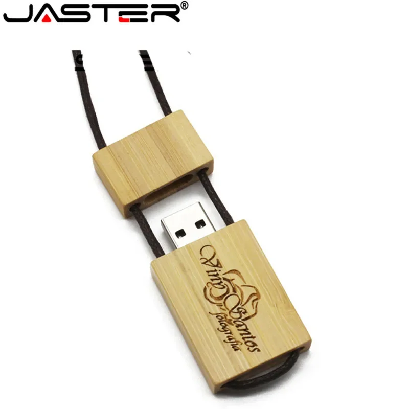 JASTER 매는 밧줄 나무 USB 플래시 드라이브 레드 우드 Pendrive 4GB 8GB 16GB 32GB 64GB 대나무 메모리 스틱 로고 조각 결혼 선물
