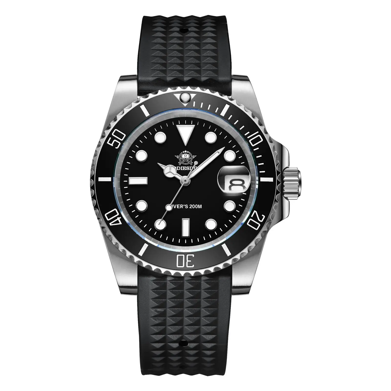 41MM ADDIESDIVE Quartz 200M Waterproof Watch Men Diver Luminous Stainless Steel