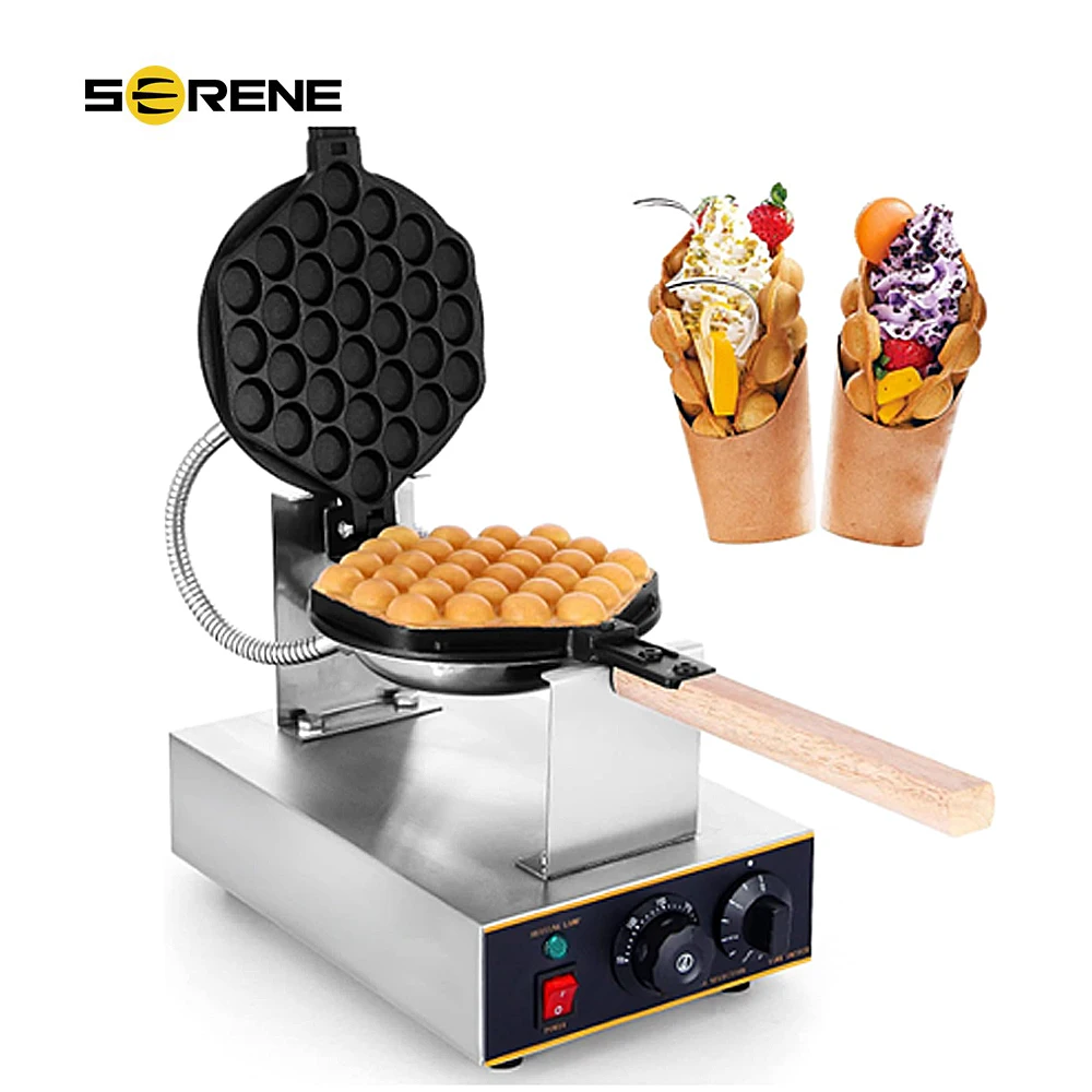 

1400W Commercial Bubble Waffle Maker Machine Non-stick Egg Waffle Maker Electric Bubble Waffle Baker for Home Use