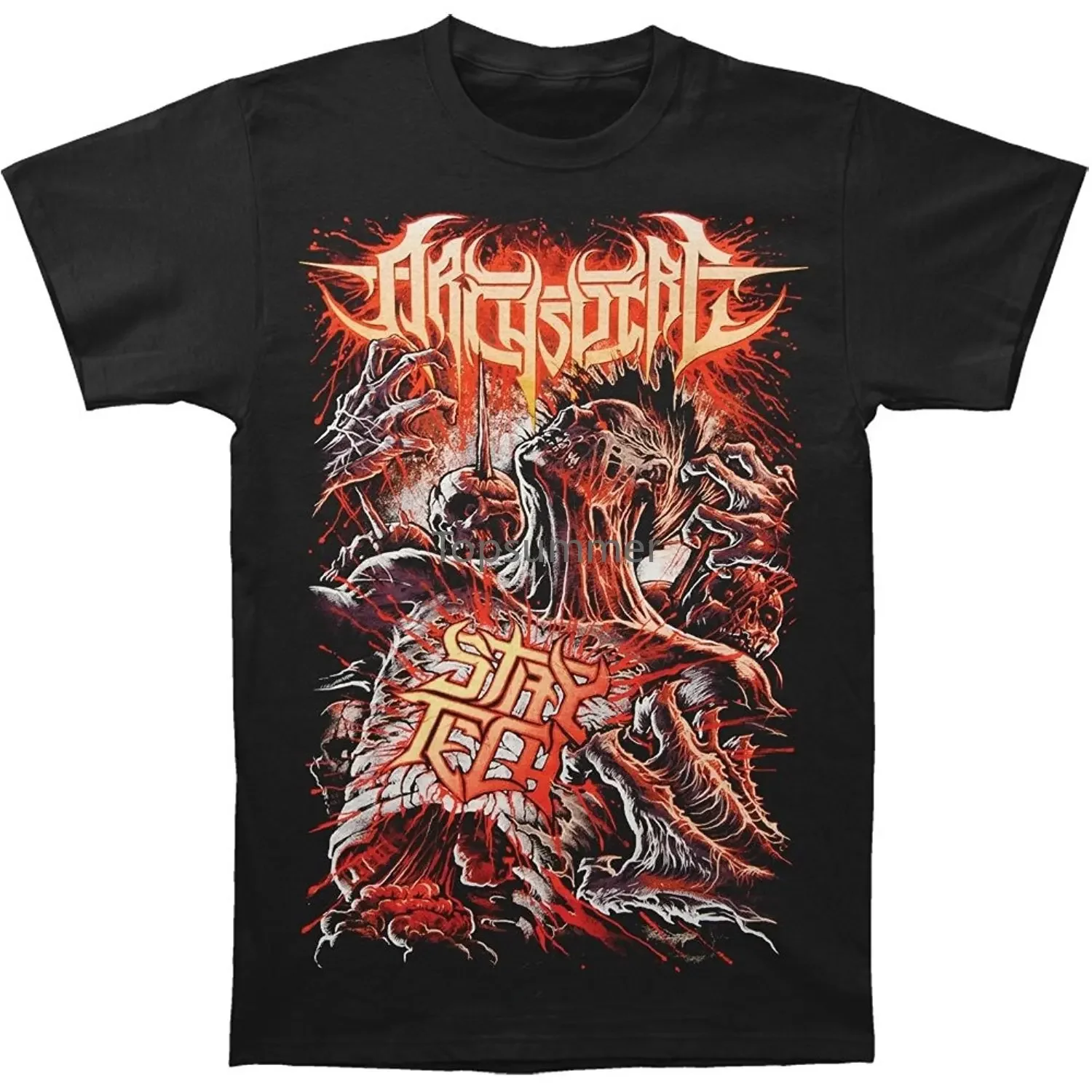 

Men T Shirt Archspire Stay Tech Zombie Summer Funny T-Shirt Novelty Tshirt Women