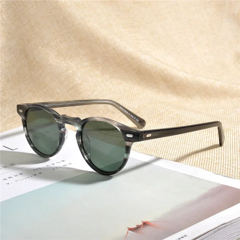 Gregory Peck Brand Designer Men Women Sunglasses Vintage Polarized Sunglasses OV5186 Retro Sun glasses oculos de sol OV 5186 6