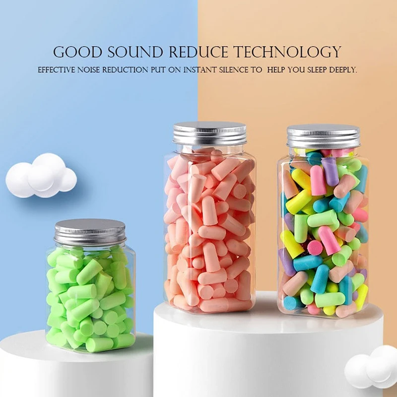 

24/60pcs Mute Rebound Sleeping Earplugs Soundproof Ear Plugs Anti Snoring Noise Reduction Travling Sleep Aid Earplug