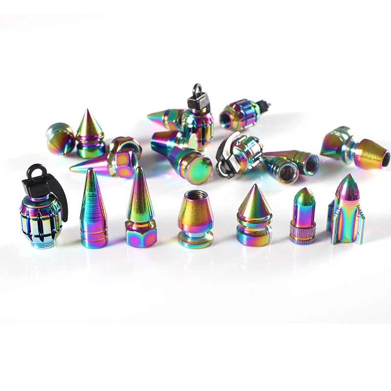 

4Pcs/Set Bicycle Valve Cap Multicolor Car Moto Bike Tire Wheel Dust Cover Car Tire Valve Stem Aluminum Caps MTB Bike Accessories