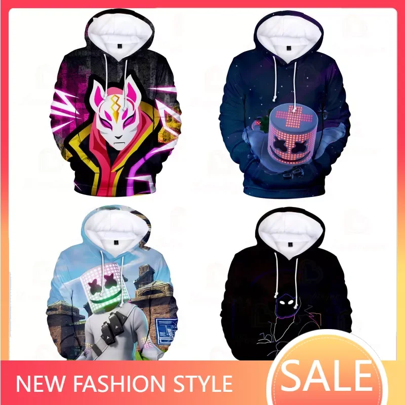 Fortnite Bambini 3D Cat Ear Felpe Hot Kids Game Battle Hero Ragazzi E Ragazze Abbigliamento Harajuku Primavera Autunno Felpa Top