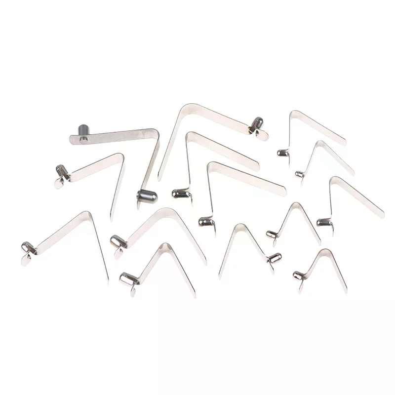 10Pcs V Snapshot Lock The Kayak Paddle Plate Tent Pole Single/Double-Button Flock Telescopic Positioning Spring Clip 3-5mm