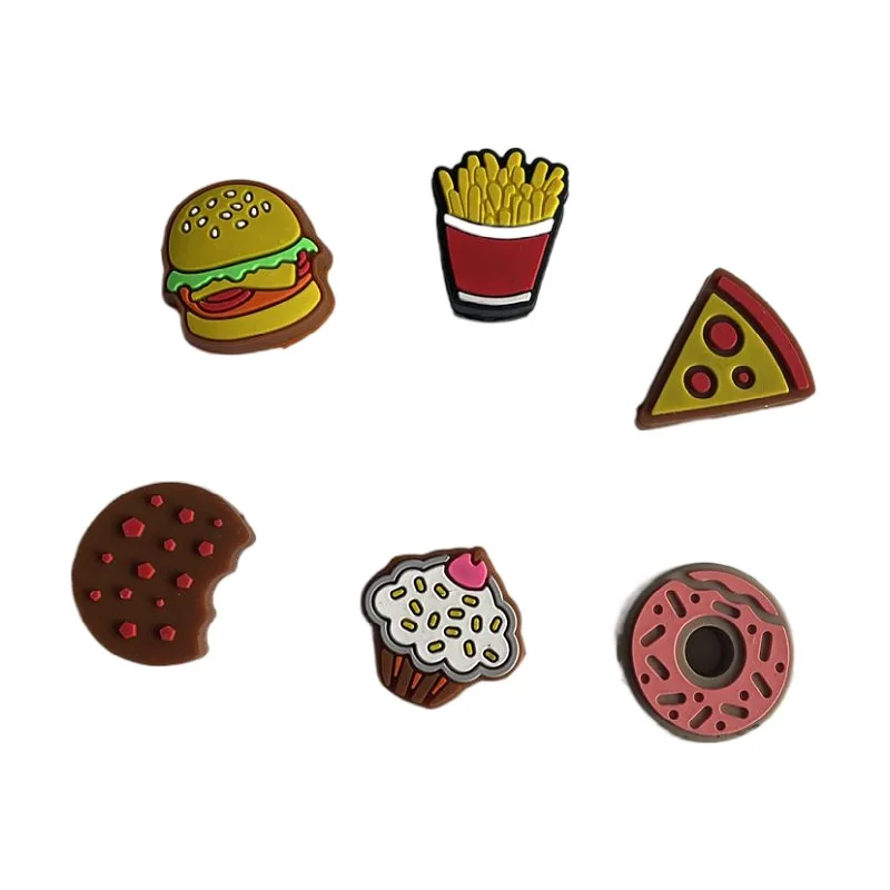6PCS NEW Silcone Hamburger pizza Cookie Doughnut Tennis Racket Vibration Dampener Shock Absorber Tennis Racquet Dampers