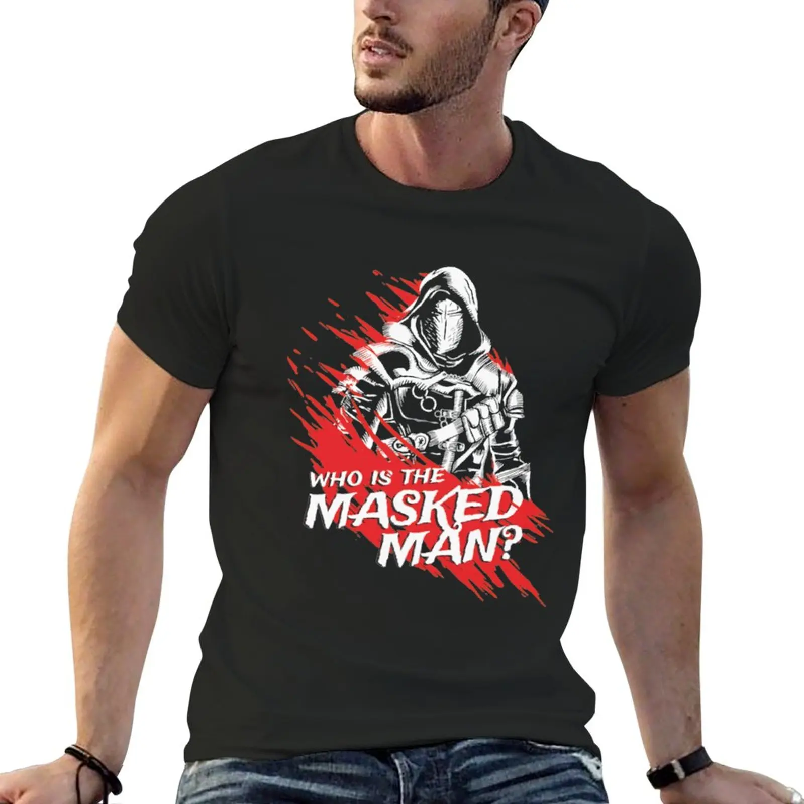 

New Who is the Masked Man - Mythic Quest T-Shirt sublime t shirt tops Short t-shirt sports fan t-shirts Short sleeve tee men