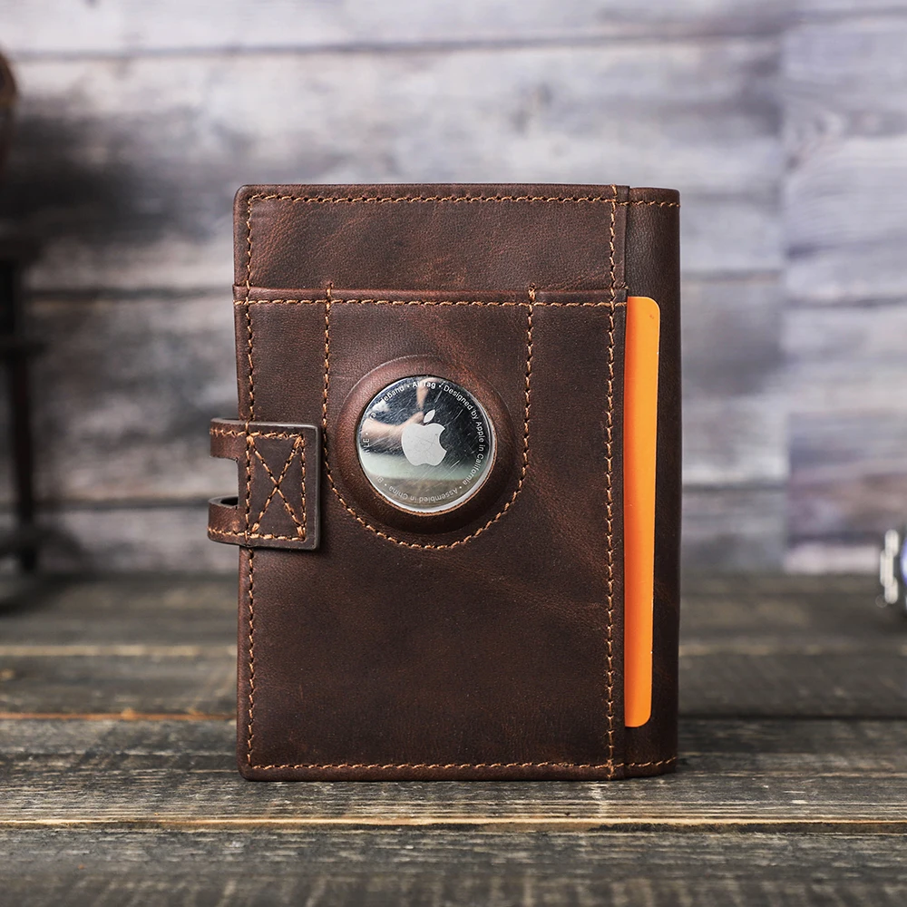 CONTACT'S – portefeuilles AirTag en cuir véritable pour hommes, porte-cartes  en aluminium RFID, portefeuilles en métal à fermeture éclair, porte-monnaie  avec pince à billets - AliExpress