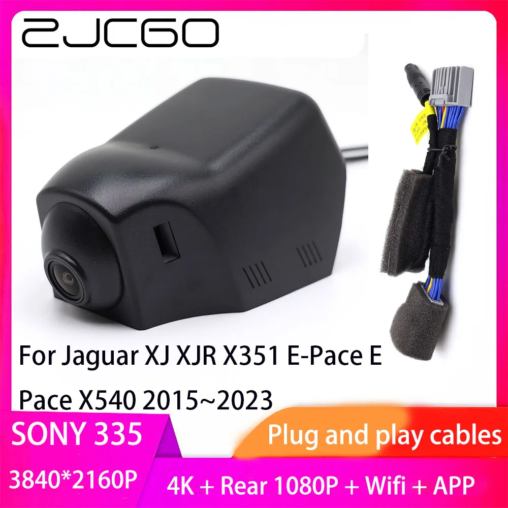 

ZJCGO Plug and Play car DVR Dash Cam UHD 4K 2160P Video Recorder for Jaguar XJ XJR X351 E-Pace E Pace X540 2015~2023