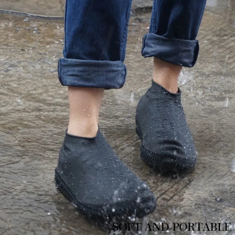 1 Pair Waterproof Non-slip Silicone Shoe Wear-resistant High Elastic Unisex Rain Boots shoe covers rain shoe covers silicone shoe covers for Outdoor Rainy Day Reusable Shoe Cover