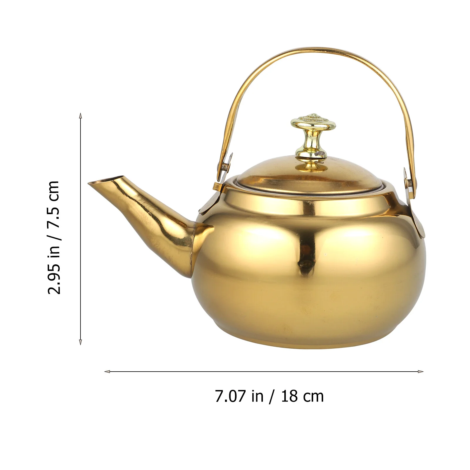 Coffe Filters Steel Exquisite Pot Whistling Kitchen Teakettle Stove 18x14.5cm Premium Golden Boiling Make whistling teapot tea kettle