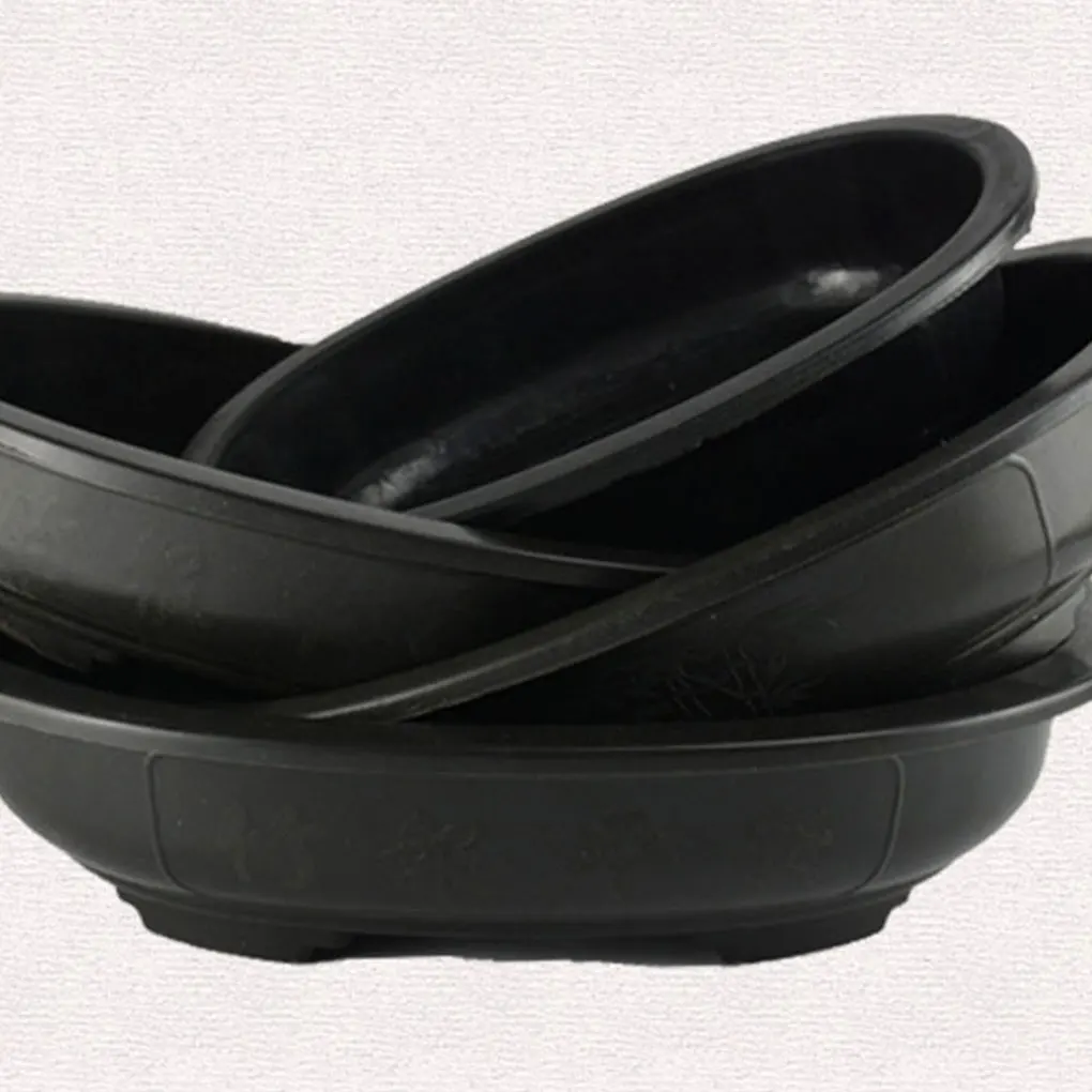 

Black Wide Application Flower Pot For Versatile Gardening Lightweight And Portable Garden Pots 350 bonsai basin