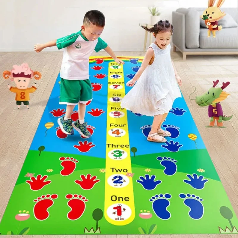 

Kids Jumping Carpet Baby Jump Lattice Kindergarten Team Game Pad Early Childhood Fun Toys Child adult indoor Outdoor Sports Toys