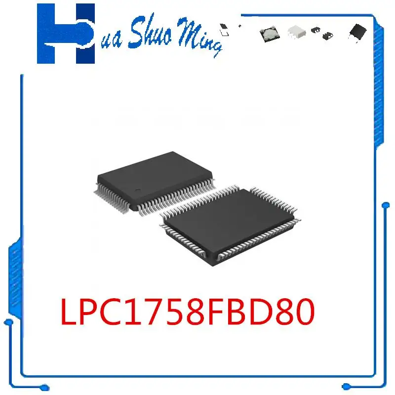 

10Pcs/Lot LPC1758FBD80 LPC1758 LQFP80