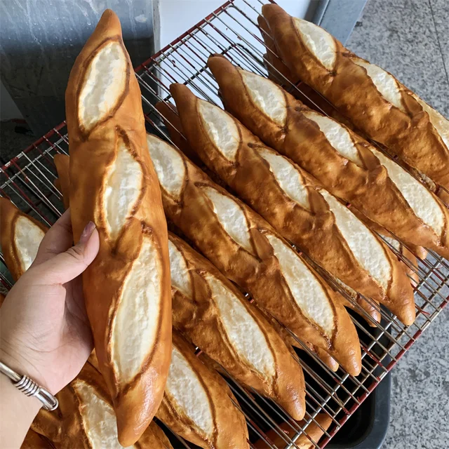 Pane Francese Finto Decorativo - 4 Pezzi | Baguette, Ciambella | Per Decorazione Casa, Panetterie E Set Fotografici - Foto 3