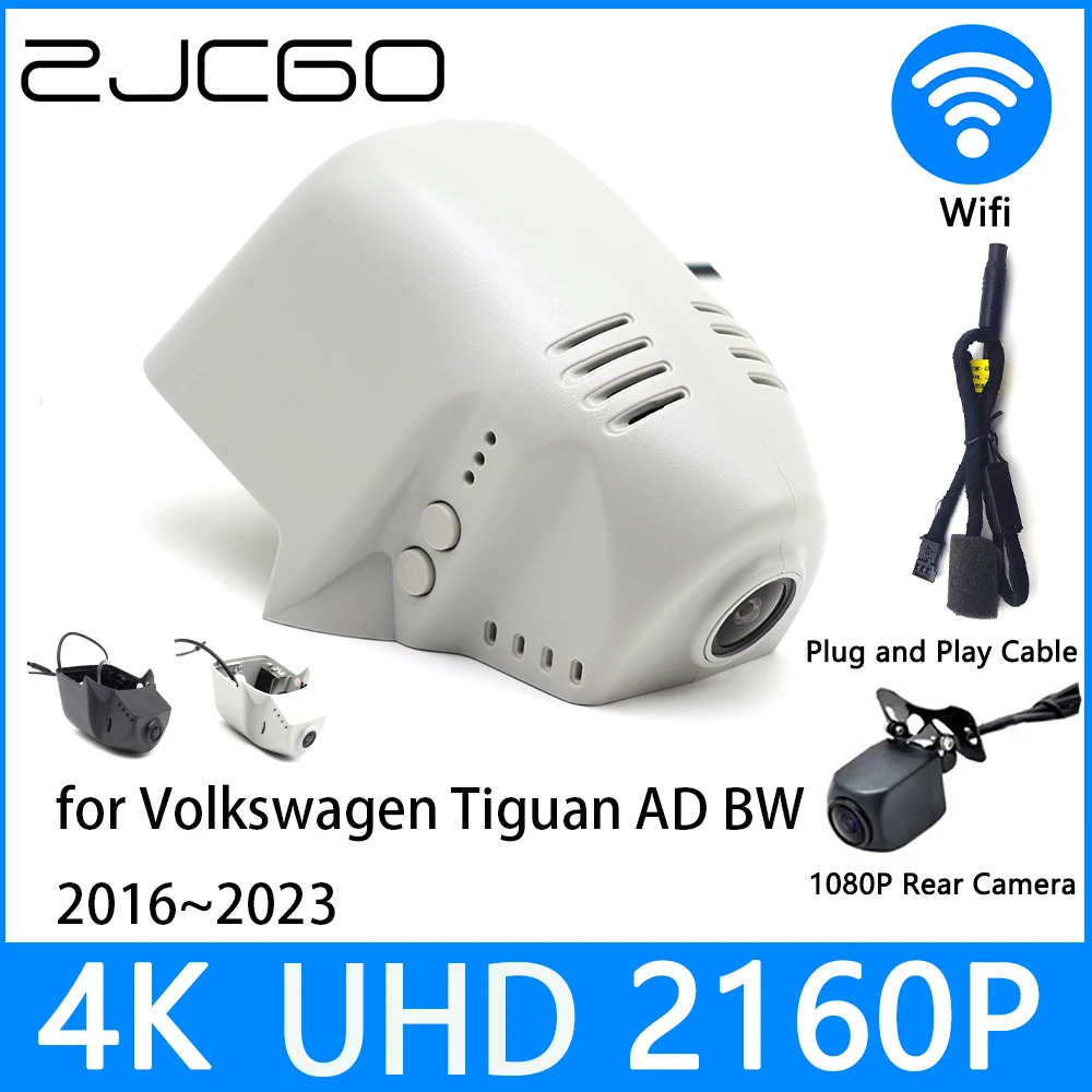 

ZJCGO Dash Cam 4K UHD 2160P Car Video Recorder DVR Night Vision for Volkswagen Tiguan AD BW 2016~2023